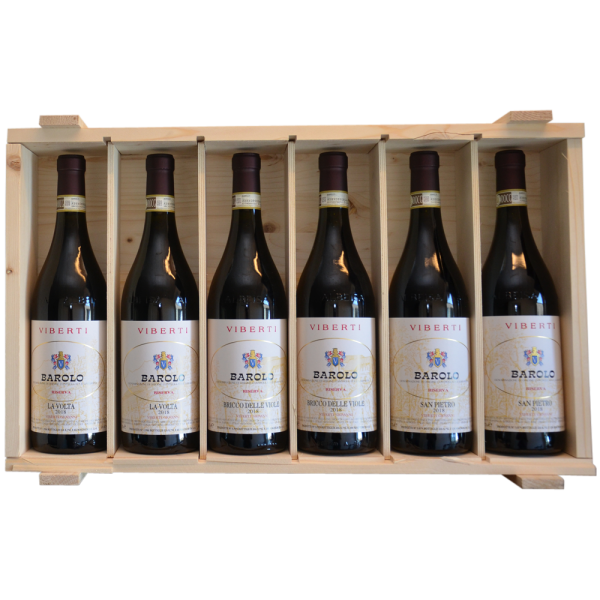 6 flasker Viberti Bricco delle Viole Barolo D.O.C.G. Riserva 2018 Mix Case 75 cl